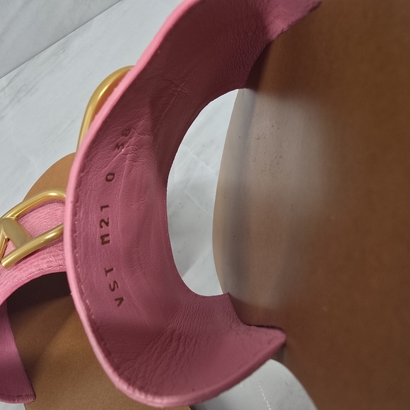Valentino VLogo Pink Slide Sandals - Picture 7 of 10